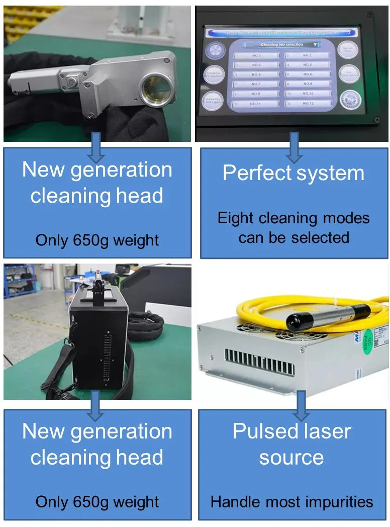 50W 100W Portable Pulsed Laser Cleaning Machine for Metal Laser Rust Removal Mould Cleaning